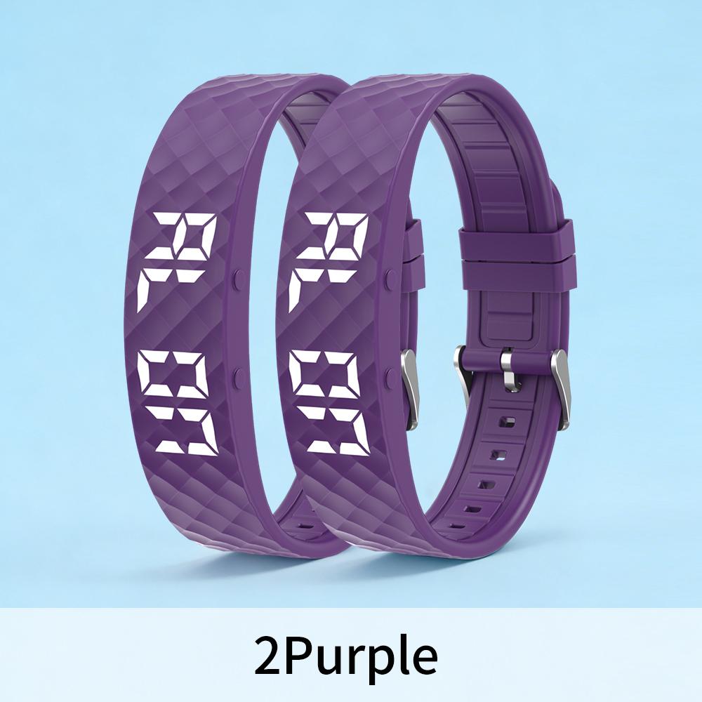 Braccialetto Intelligente LED Digitale Impermeabile Smart Clock Smartband Con contapassi per la corsa Monitor Smart Band Allarme Vibrante Promemoria