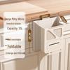 Punch-Free Wall-Mounted Foldable Trash Can for Kitchen and Bathroom.