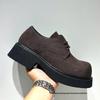 Men's 2025 Spring Genuine Leather Casual Shoes - Breathable Big Toe, Thick Sole, Low-Top Martin Boots