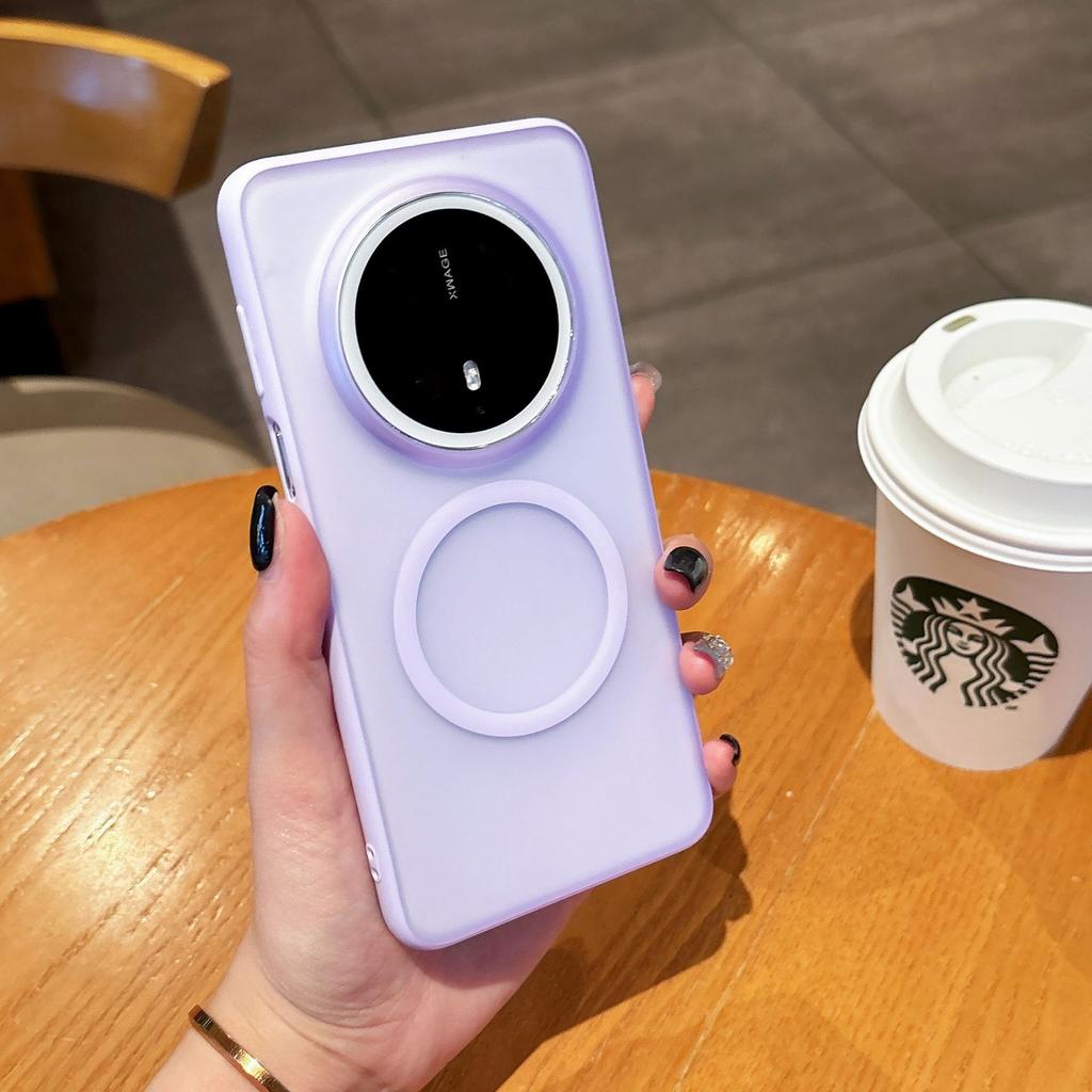Creative Magnetic Attraction Is Suitable for Huawei Mate70pro + Skin Matte Mobile Phone Case Mate70 Transparent Acrylic Anti-drop.