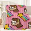 Cartoon Plush Throw Blankets for Living Room Bedroom Travel Kids Gifts  Soft Warm Flannel Blanket for Home Office Sofa