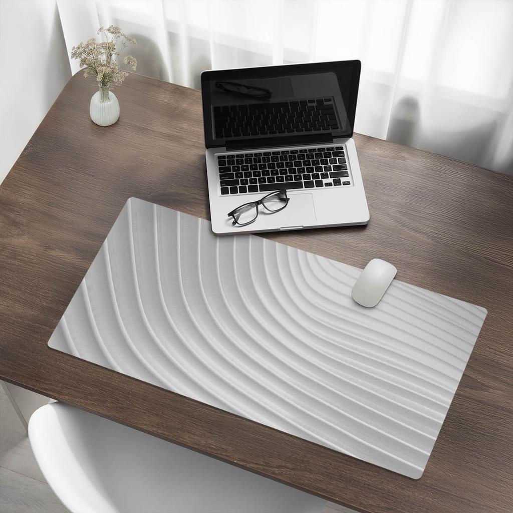 Desk Pad for Graphic Designers and Designers Wavy 3D Lines 90x45 cm