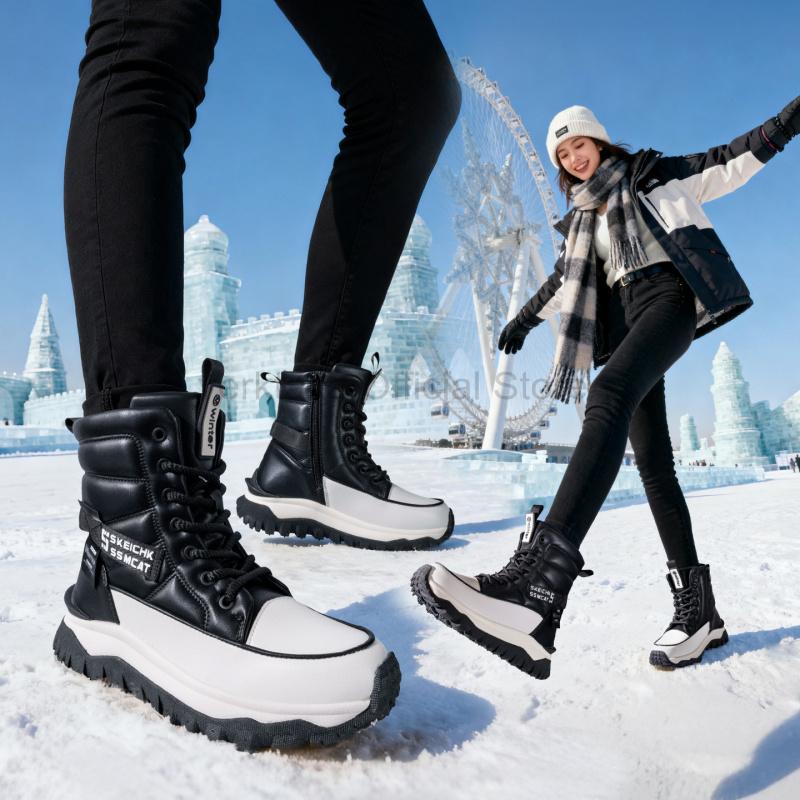 Women'S Snow Boots Non-Slip Waterproof Women Winter Boots Warm Thickened Shoes Outdoor Climbing Travel Cold Proof Boots