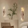 New Retro LED Yellow Hole Stone Long Wall Lamp Living Room Corridor Bedroom Bedside Atmosphere Decorative Lighting