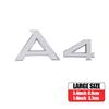 Black/Silver Letters Numbers A3 A4 A5 A6 A7 A8 Emblem for I8 Car Trunk Fender Nameplate Logo Sticker Auto Styling Accessories O9s4