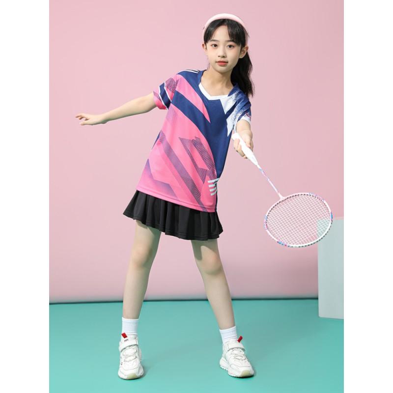Kids Quick-Dry Badminton Table Tennis Sport Set Boys Girls Athletic Training Outfit Lightweight