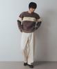 NODU Snow Nordic Snowflake Round Knit [Brown]