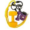 Mini Barbell Plates Key Chain with D-shaped Buckle Simulation Dumbbells Keyring  Gifts