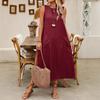 Women's Sleeveless Long Dress Casual Crew Neck Maxi Dress Summer Beach Vacation Shift Sundress