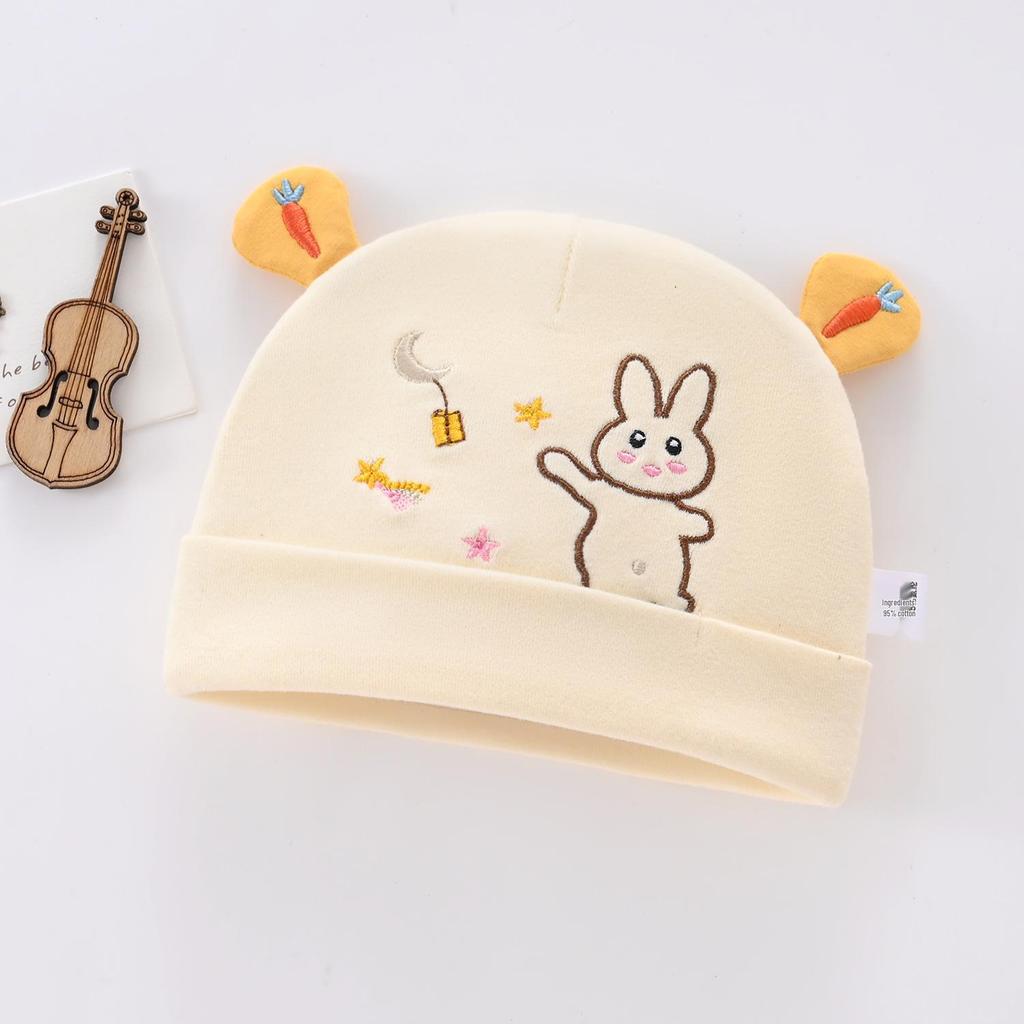 Newborn Vernix Cap Double Ear Baby Hat for 0-6 Months - Cute, Warm, Spring & Autumn