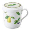 NARUMI Fruit and Pear with Lid and Tea Perfect Day Microwave Made In Gift Mug, 290cc, Design, Strainer, Mother's Gift, Safe, Japan, Boxed, 40978-32930