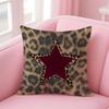 SStars plaid leopard print apples Cushion Cover Pillow Case Soft Friendly Fabric  Concealed Zipper