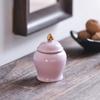 Nordic Mini Ceramic Tea Leaf Jar Fragrant Powder Sealing Portable Travel Small Tea Jar Gilded Porcelain Storage Bottle Container