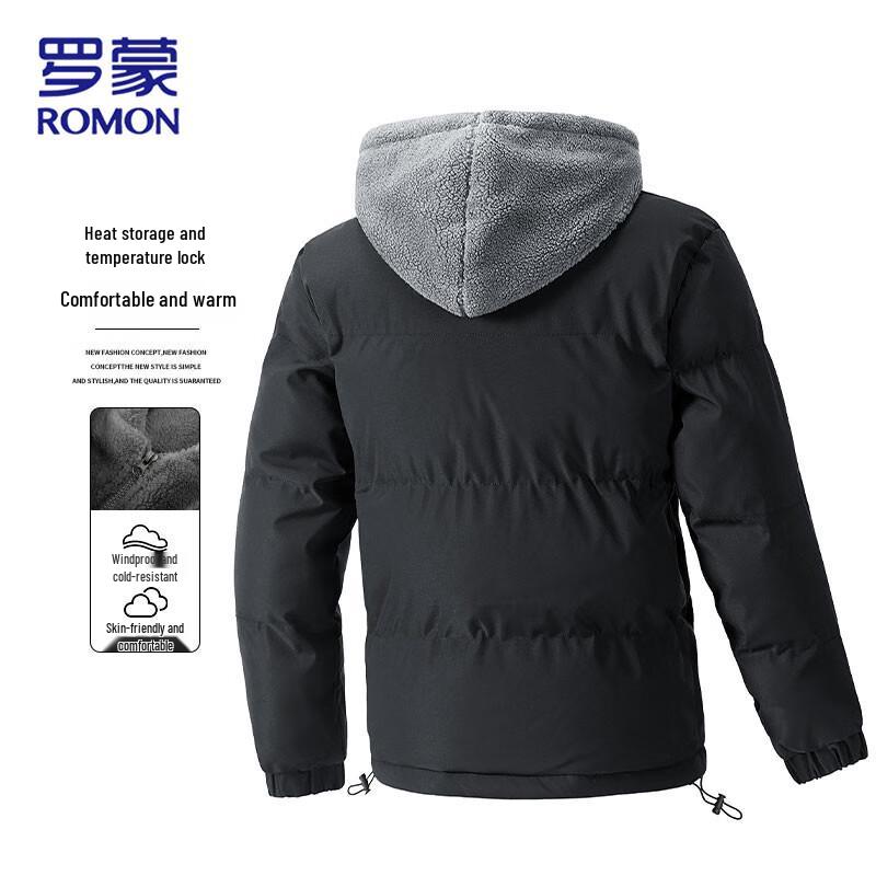 ROMON Men's Hooded Padded Jacket