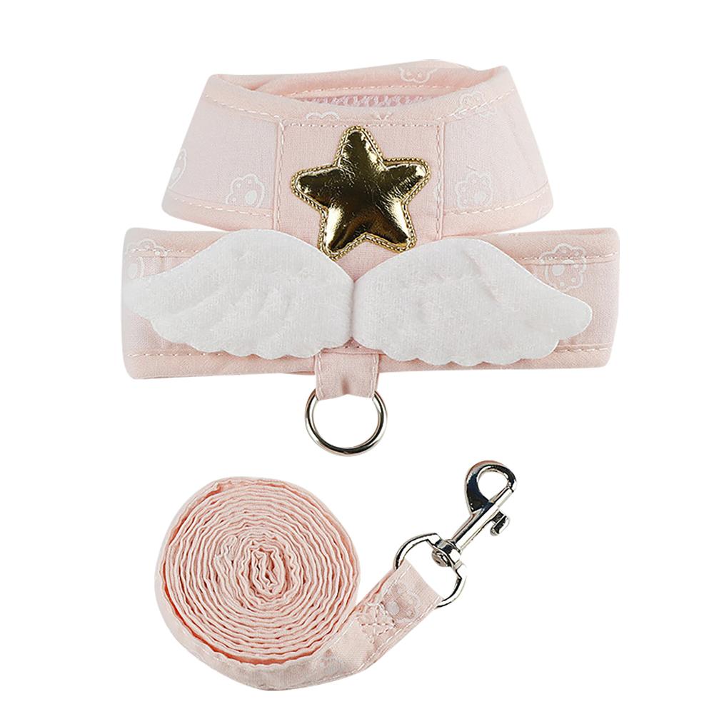 

Angel Wing Cat Harness and Leash Set, Adjustable Kitten Vest Harness for Walking, Escape-Proof Soft Mesh Breathable also Puppy (pink,XXL) рожевий