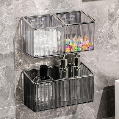 Aufbewahrungsbox, Kein Bohren erforderlich Haushalt Badezimmer Toilette Wandmontiert Desktop Gesichtstuch Aufbewahrungsregal