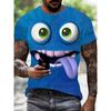 Men'S 3D Printed Novelty Big Eyes T-Shirt - Funny Casual Short Sleeve Summer Tee