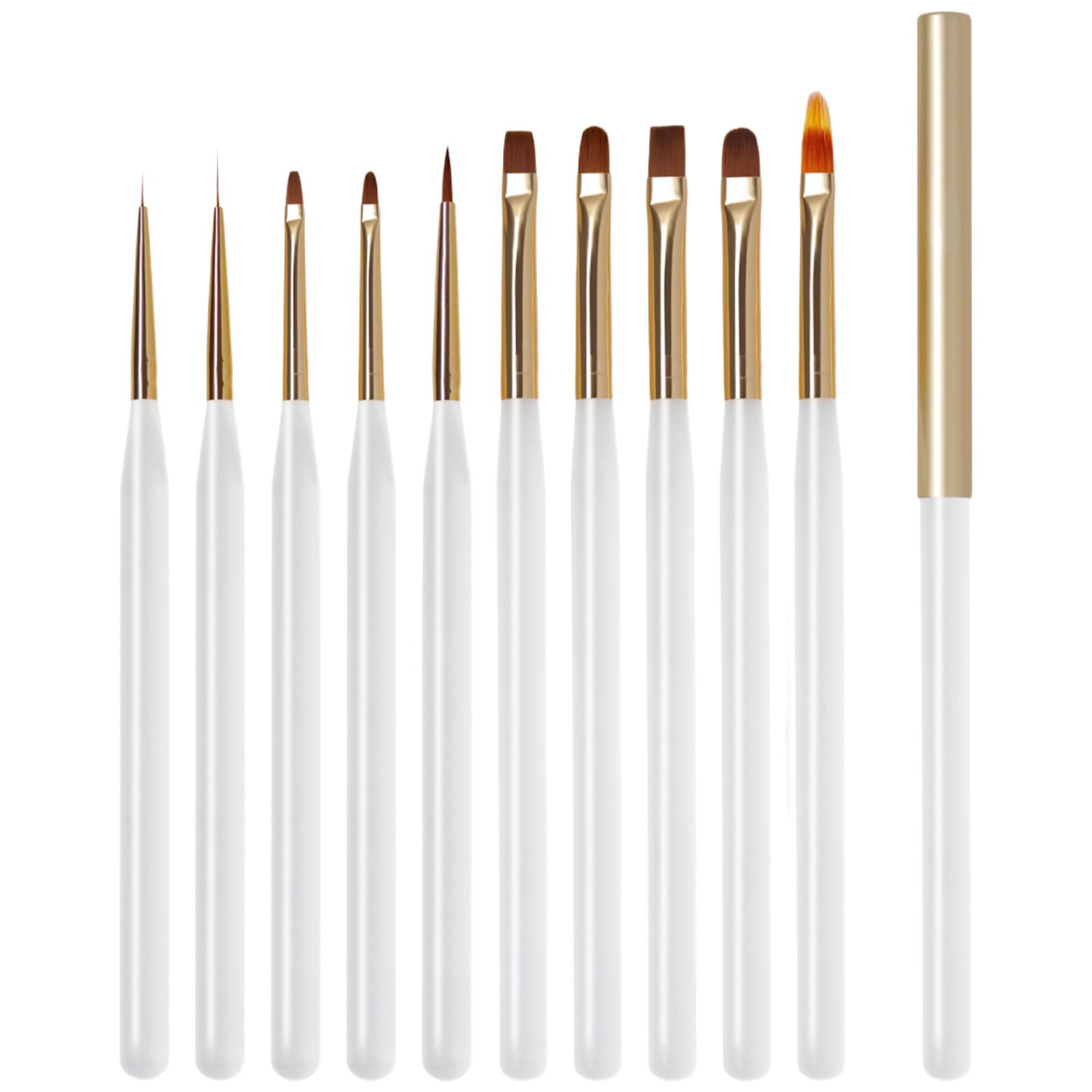 

Набор из 10 кистей для дизайна ногтей Кисти для рисования ногтей Кисти для подводки ногтей Кисти для дизайна ногтей Инструмент для дизайна ногтей для салонов