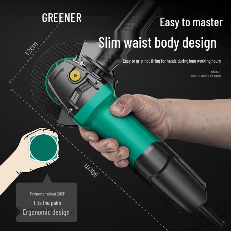 860W Rear Switch Angle Grinder CN Plug (adapter Included)