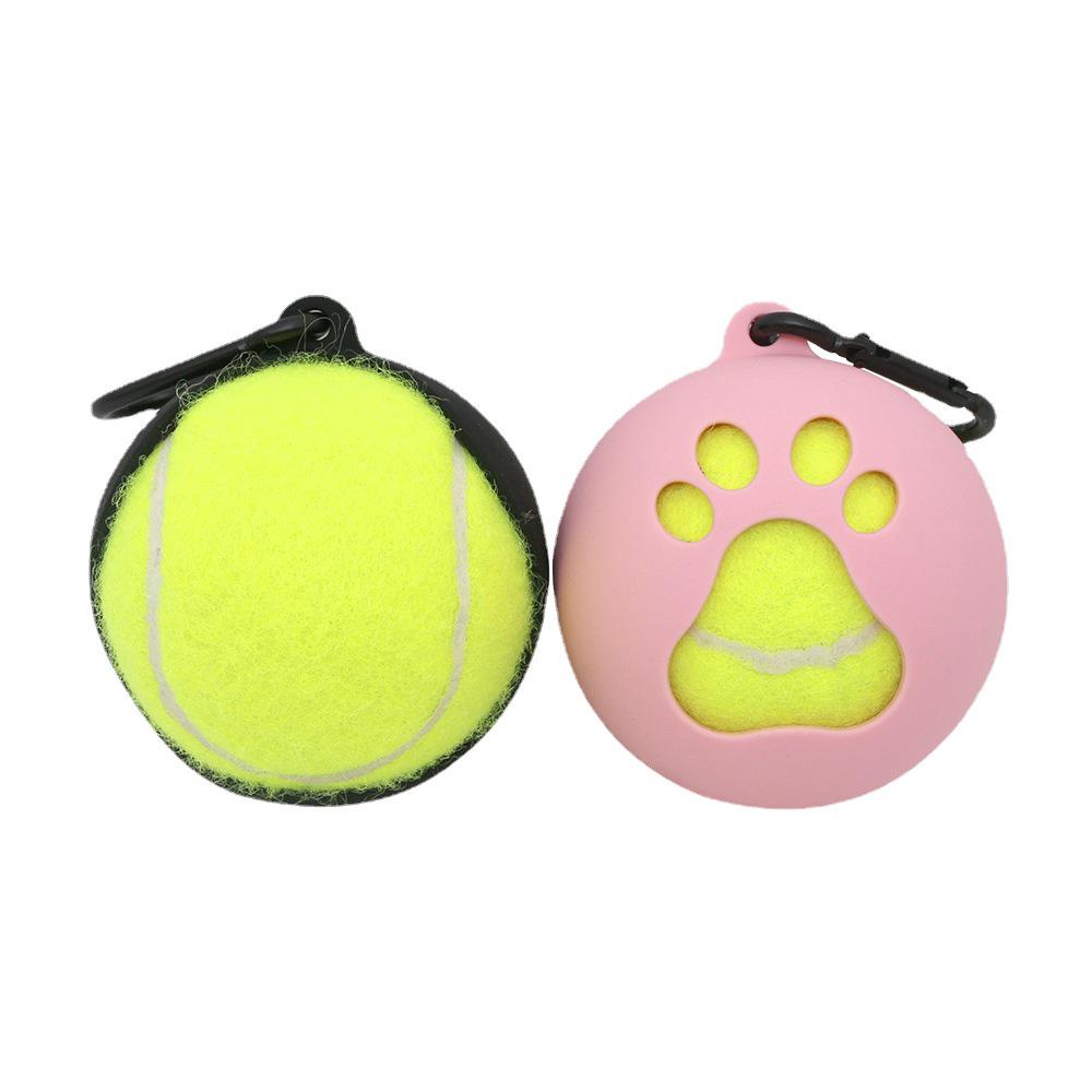 2023 Portable Hands-Free Dog Walking Tennis Ball Toy & Holder