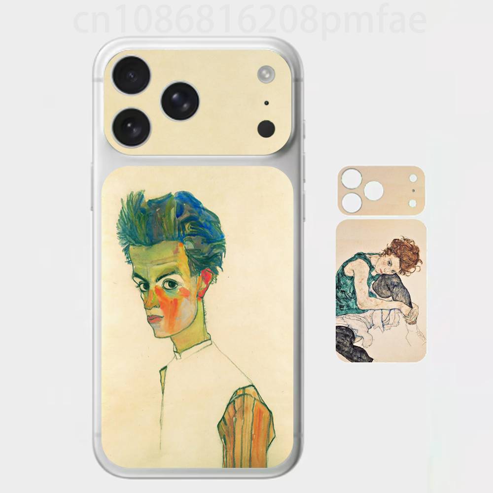 

Egon Schiele 3D Full Body Skin Decal for iPhone 17/Pro/Pro Max Color Rear Protective Sticker iPhone17promax