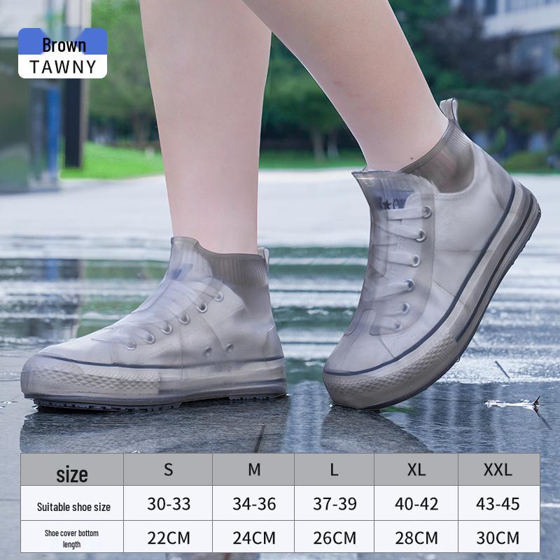 Unisex Waterproof Non-Slip Silicone Rain Boots - Wear-Resistant Overshoes for Mountaineering