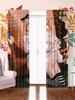 Pure and innocent girl printed curtains, pole bag curtains, bedroom and living room, home decoration, room decoration