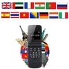 0,66" Mini Flip Mobiltelefon Minste klapptelefon FM Trådløs Bluetooth 3.0 Oppringer Handsfree Øretelefon Enkelt SIM-kort telefon