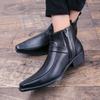 Martin Boots High-top Dress Shoes Business Leather Shoes Wedding Shoes Brown Casual Shoes Pointed