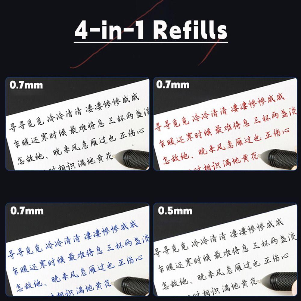 4-in-1 3 Color Ballpoint Pen Press Type 0.5mm Mechanical Pencil High Quality Writing Pen  Gift