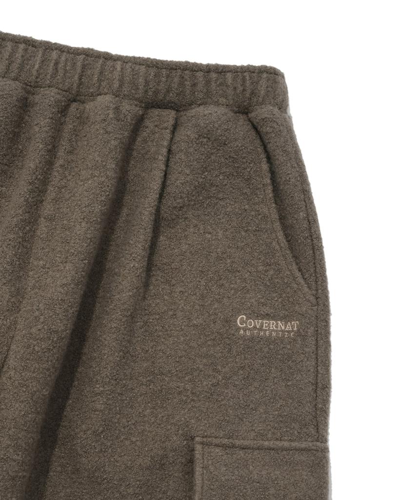 COVERNAT Boucle Jersey One-Pleat Semi-Wide Fit Cargo Pants Olive