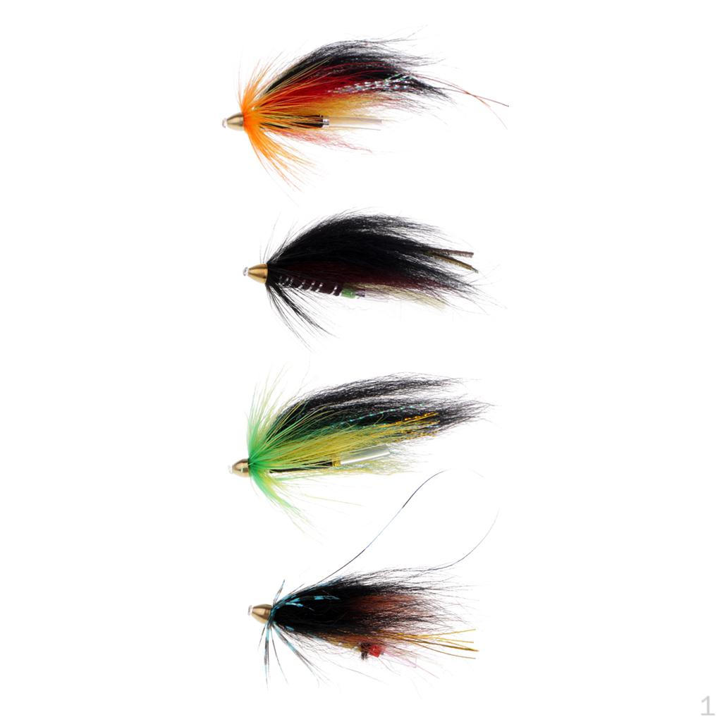 

4Pc Tube 4 Color Salmon And Sea Trout Fly Fishing