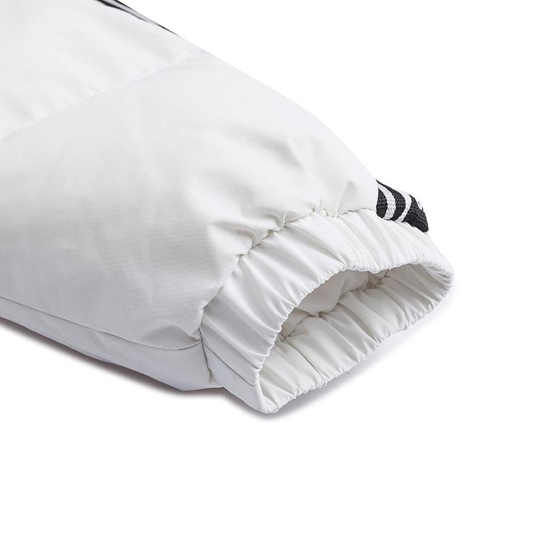 Anta Striped Casual Stand Collar Short Warm Down Jacket Unisex Outerwear Light-Gray White 972348902-1