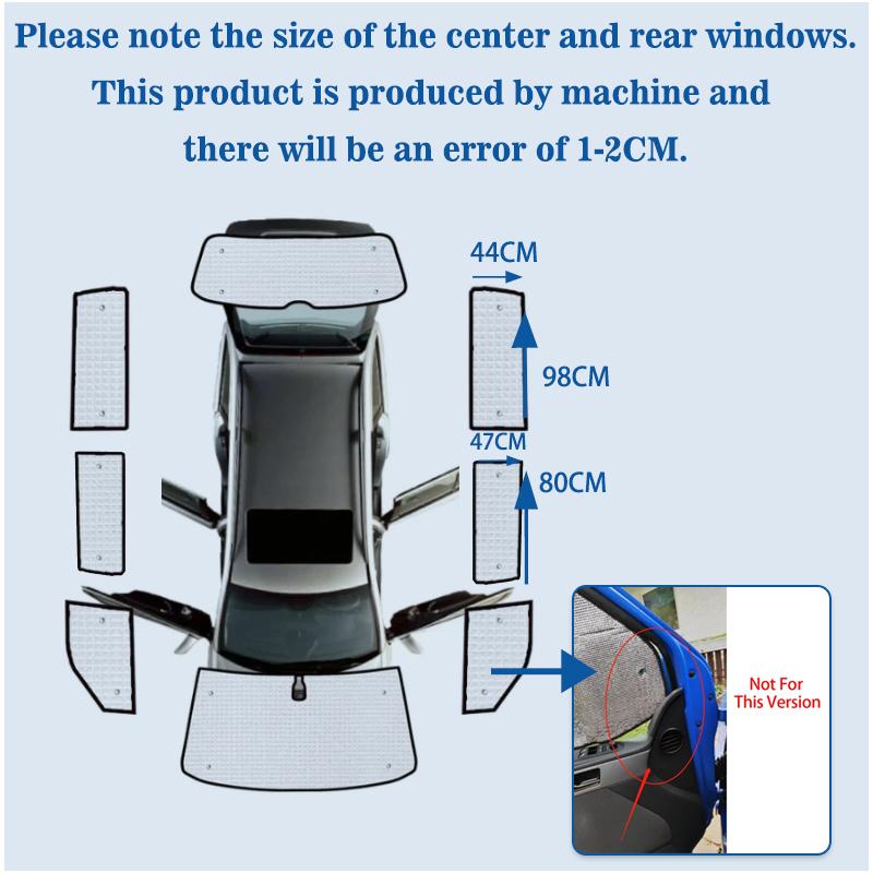 Pour Volkswagen VW Transporter Caravelle Multivan Doubleback T6 Empattement Court 2015~2024 Pare-soleil de Vitre de Voiture Protections Solaires Accessoires