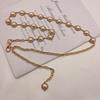 French Pearl Waist Chain For Women With Water Diamond Embellishments Fashion Jewelry Summer Accessory