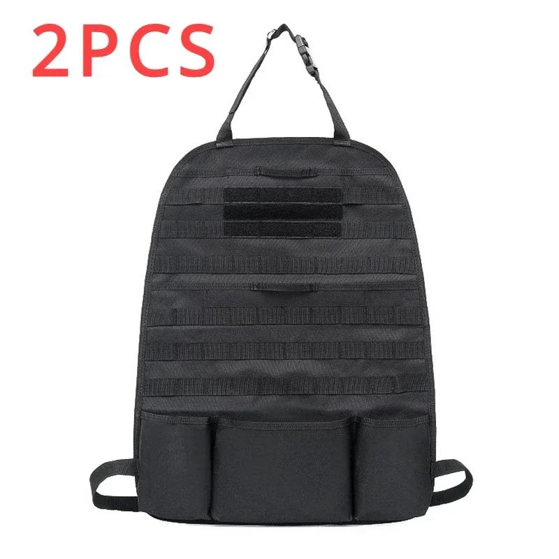 Universal Car Seat Back Organizer Tactical Molle Car Seat Organizer Storage Bag Self-driving Hunting Seat Cover Bag Accessories