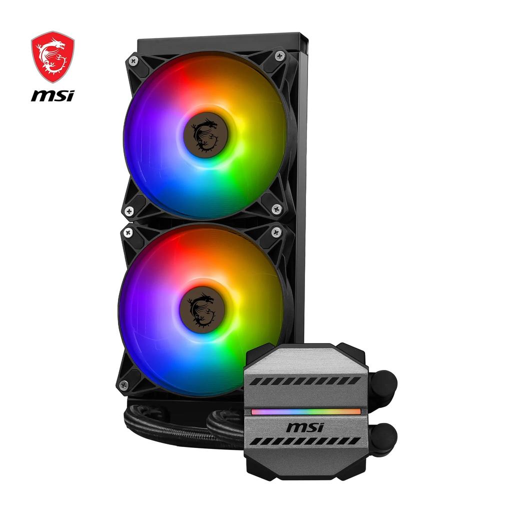 MSI MAG CORELIQUID M240 AIO CPU Liquid Cooler Split Flow Water Cooling with Compatible with Main Steam Sockets such as AM5 and 1700 - 12-Way
