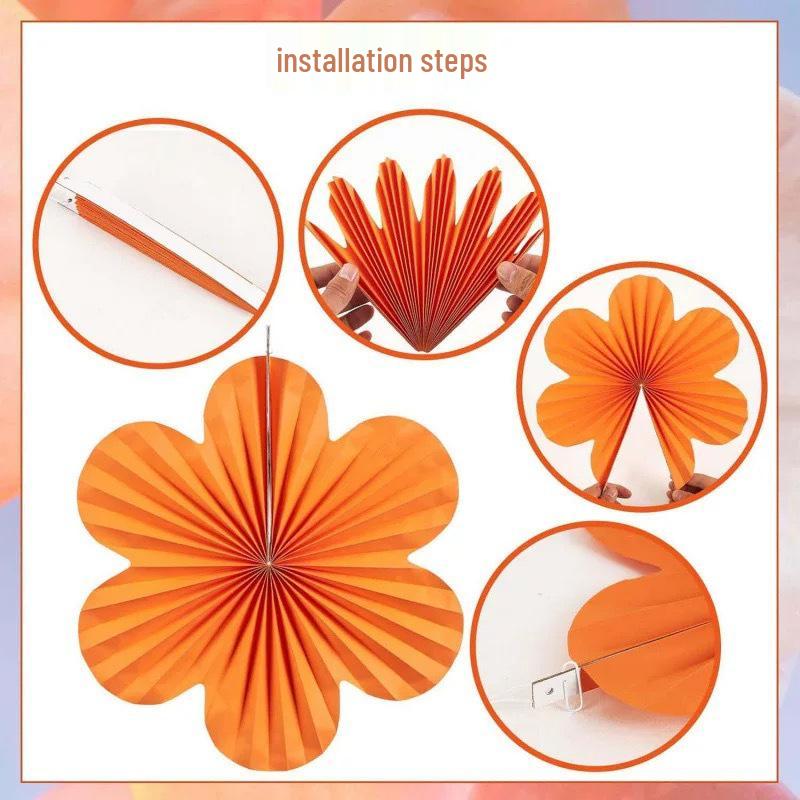 Spring Atmosphere Gold Shop & Mall Rooftop Jewelry Store Aerial Pendant Flower Hanging Decoration for Kindergarten