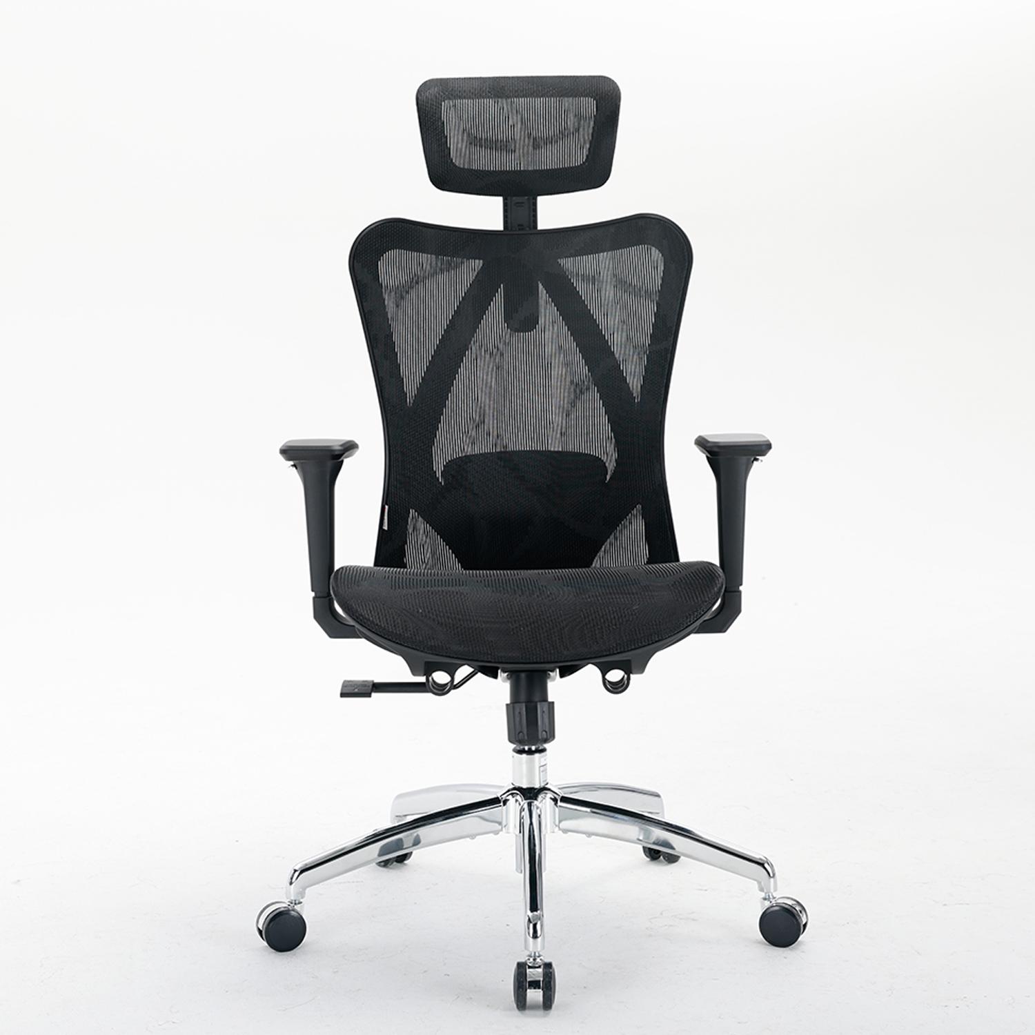 SIHOO M57 Ergonomikus Irodai Szék 3D Karfákkal és Állítható Deréktámasszal fekete