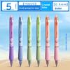 M&G 0.5mm Gel Pen Erasable Push-Up Gel with Sponge Grip Black/Crystal Blue for Students And Office Stationery