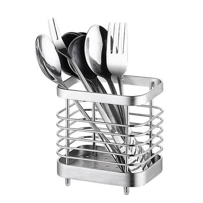 Utensil Holder Drying Rack Stainless Steel Draining Basket Wall Mount No Drilling for Kitchen