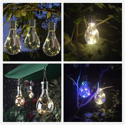 Venkovní barevná LED žárovka napájená sluneční energií Party Garden Yard Závěsná lampa