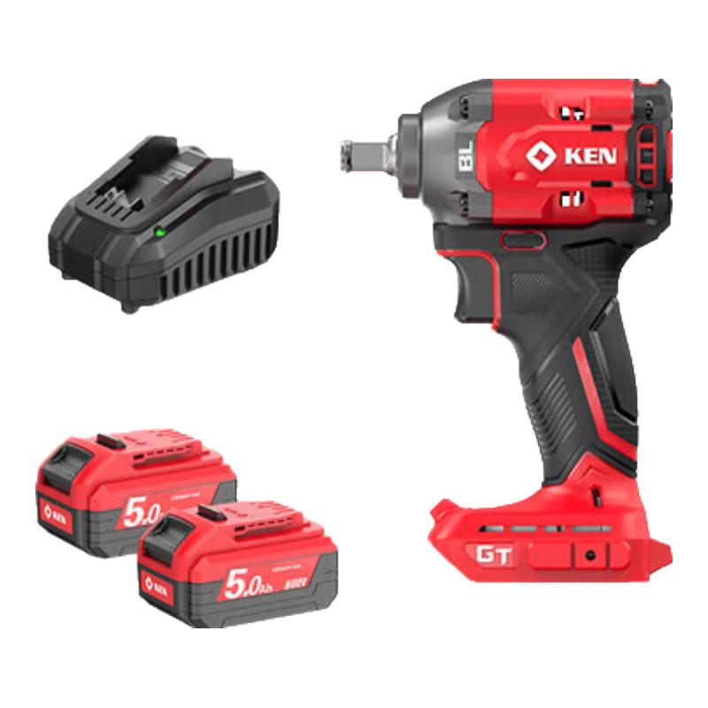 

KEN 20V Brushless Cordless Impact Wrench 500N·m CN plug (adapter included)