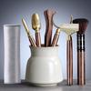 Tang Feng Tea Ceremony Six Gentlemen Set Kung Fu Tea Accories Clete Home High End Bla Ebony 6 Gentlemen Yu Kiln Tea Tube