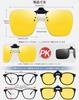 Sunglasses for Night Night Yellow Attaches to Thin and Metal Spring Clip [Joopin] Clip-on Driving, Vision, Anti-Glare, Lens, Flip-Up Style, Glasses,