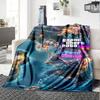Grand Theft Auto Personalized Text Blanket Cozy Customizable Blanket Soft Warm Cozy for Living Room Couch Livingroom Office Chair for All Occasions