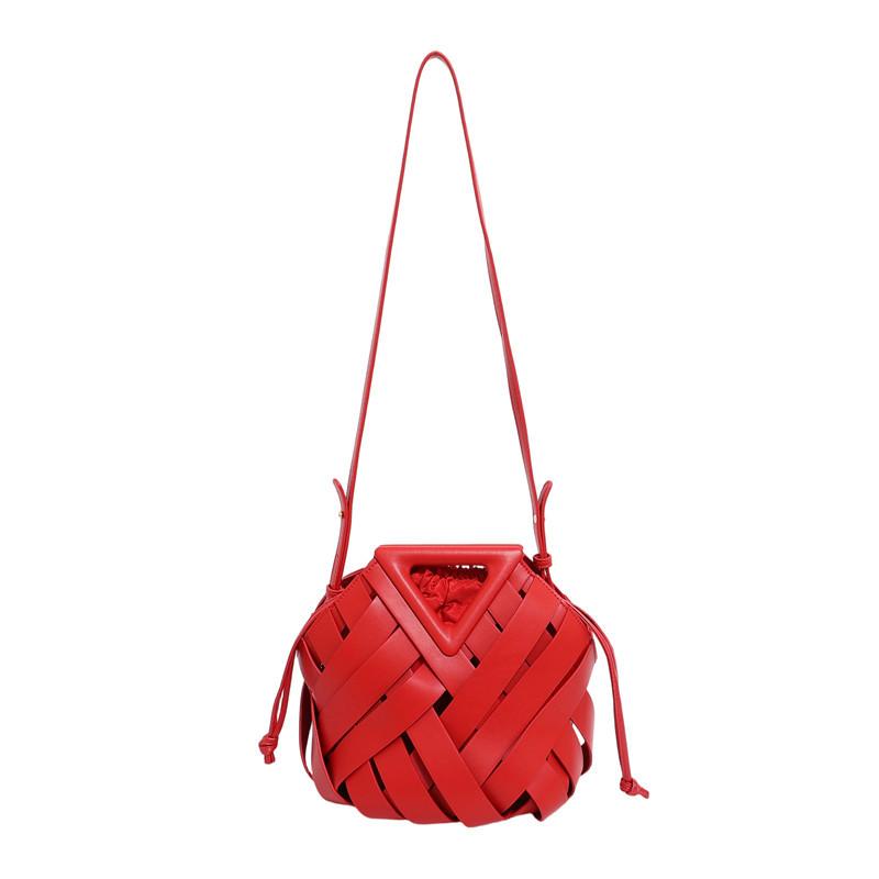 Borsa a tracolla Autunno e Inverno Nuova Borsa intrecciata alla moda Borsa a cestino per verdura da portare a mano Borsa a mano da donna Versione coreana Nicchia Borsa a mano da donna