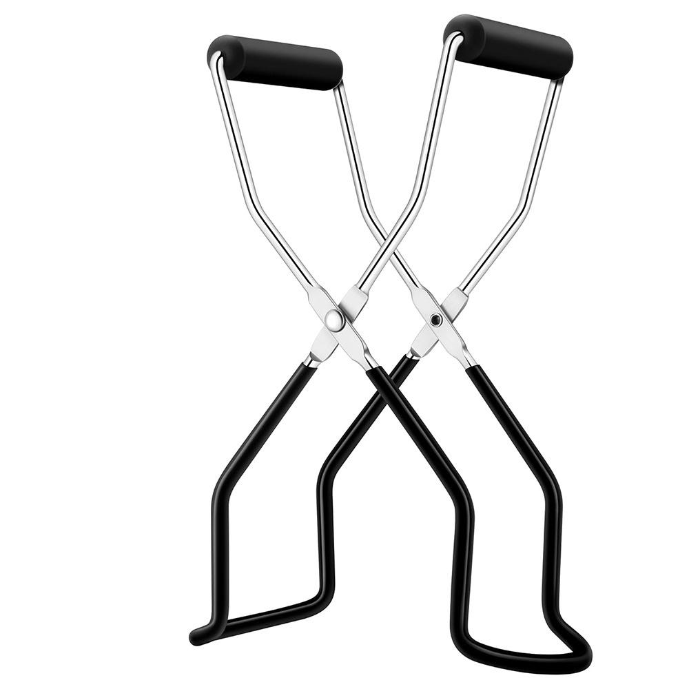 Canning Jar Lifter Tongs Stainless Steel Jar Lifter with Rubber Grips Kitchen Canning Tongs Fits all Canning Jar Sizes JT588