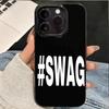 Fashion English S-SWAG Pattern Phone Case For iPhone 17 Pro 16 15 14 13 12 11 Pro Max 16e 17Air 15 14 Plus Shockproof Soft Cover