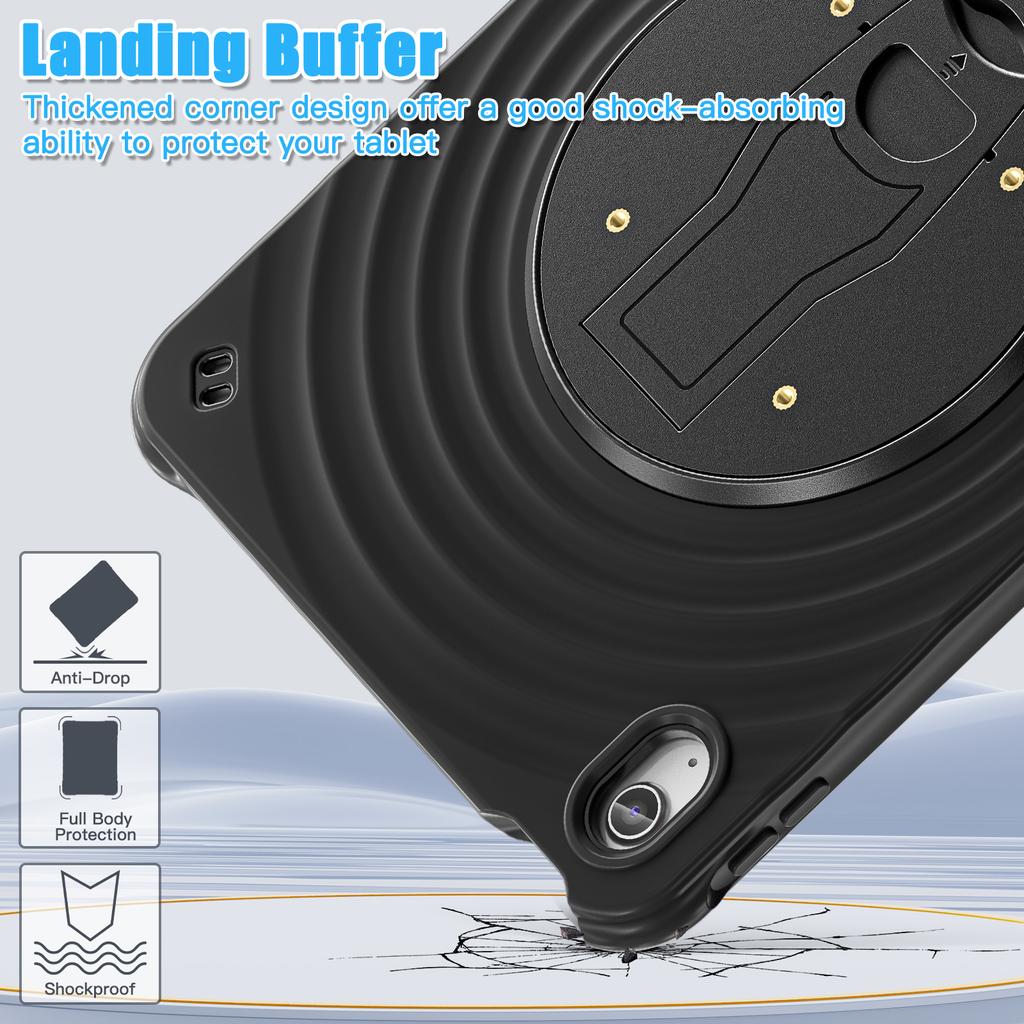 For iPad (2025)/10.9 (2022) Case Kickstand PC+Silicone+TPU Tablet Cover